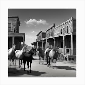 Horses In The West 1 Canvas Print