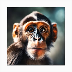 Chimpanzee Portrait 24 Canvas Print