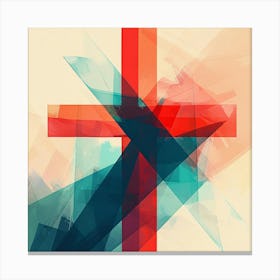 Abstract Christian Cross Canvas Print