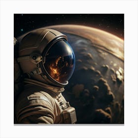 Astronaut In Space 1 Canvas Print