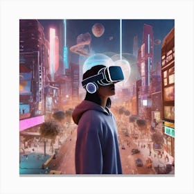 Futuristic Cityscape 119 Canvas Print