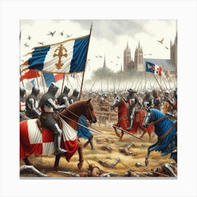 Battle Of Joust Canvas Print