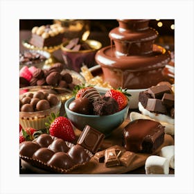 Chocolate Fountain Canvas Print