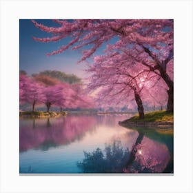 Cherry Blossom reflections Canvas Print