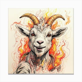 Goat Of Fire 28 Canvas Print