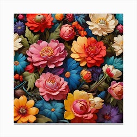 Floral Wallpaper Canvas Print