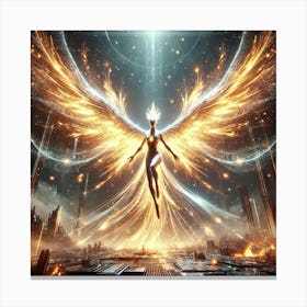 Dawn Phoenix Converted Canvas Print