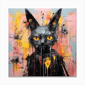 Cat With Yellow Eyes 1 Canvas Print