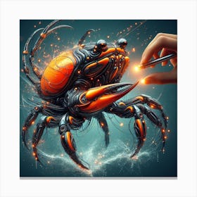 Cyborg Crab Canvas Print