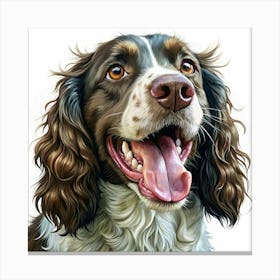 Springer Spaniel Dog Portrait Canvas Print