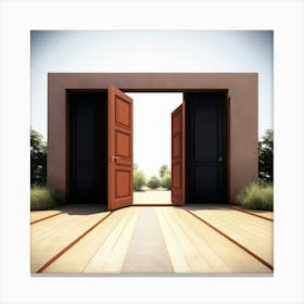 Open Door Stock Videos & Royalty-Free Footage Canvas Print