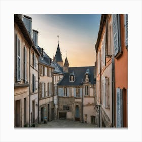 Cobblestone Street In France Canvas Print