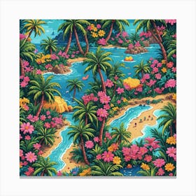 Tropical Beach Canvas Print