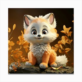 Cute Fox 67 Canvas Print