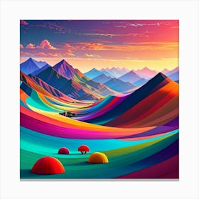 Colorful Mountains Canvas Print