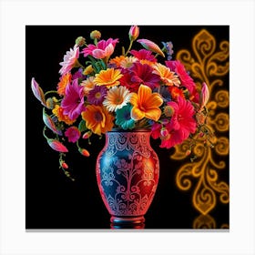 Colorful Flowers In A Vase 116 Toile