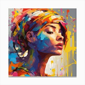 Colorful Woman Canvas Print