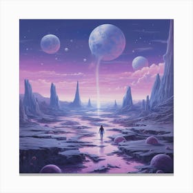 Space Landscape 4 Canvas Print