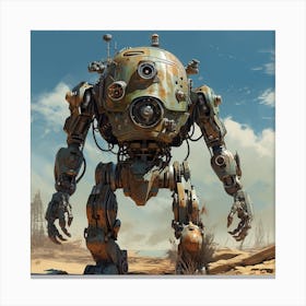 Fallout 4 Robot Canvas Print