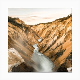 Grand Canyon Of The Yellowstone Square Canvas Print