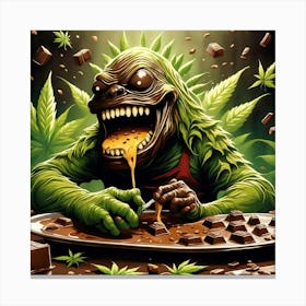 Weed Monster Canvas Print