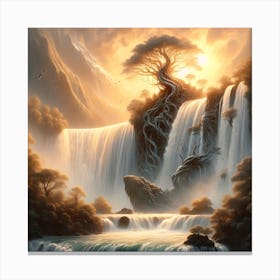 Mythical Waterfall 22 Canvas Print