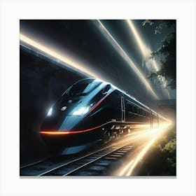 Train In The Night 2 Canvas Print