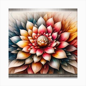 Abstract Flower Painting 3 Canvas Print