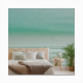 Green Sea Wall Mural Canvas Print