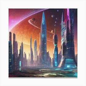 Futuristic City 42 Canvas Print