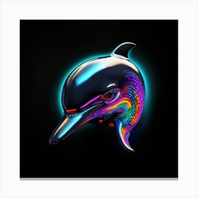 Neon Dolphin 2 Canvas Print