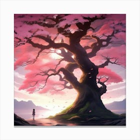 Japanese sakura tree Canvas Print