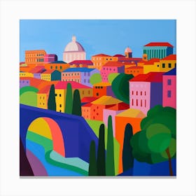 Abstract Travel Collection Rome Italy 3 Canvas Print