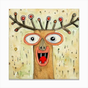 Abstract Reindeer Canvas Print