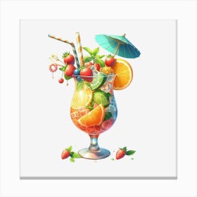 Tropical Cocktail Canvas Print