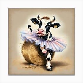 Ballet Cow 2 Canvas Print