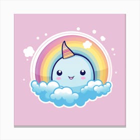 Cute Kawaii Unicorn Canvas Print