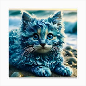 Blue Cat 1 Canvas Print