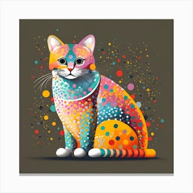 Colorful Cat 4 Canvas Print