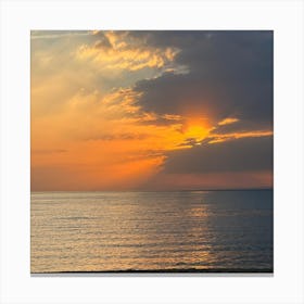 Sunset Over The Sea Canvas Print