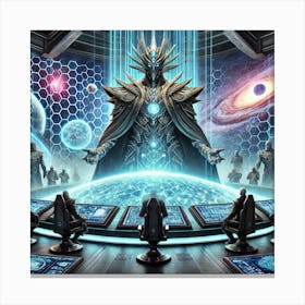 A Sci Fi Depiction Of High Archon Vortex Overseein Canvas Print