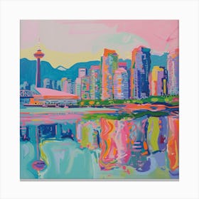 Abstract Travel Collection Vancouver Canada 4 Canvas Print