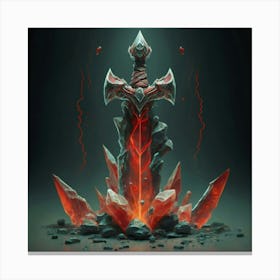 Image Of A Sword Canvas Print