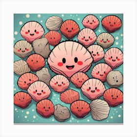 Cute Seashells 1 Canvas Print