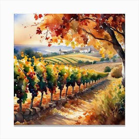 Autumn Vineyards 9 Canvas Print