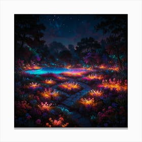 Night In The Garden 4 Canvas Print