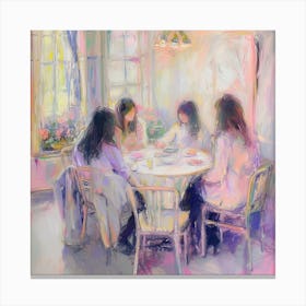 Four Women At A Table Canvas Print