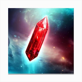 Red Gem In Space Canvas Print