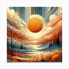 Abstractic Sunset 1 Canvas Print