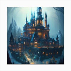 Castle In The Woods Canvas Print